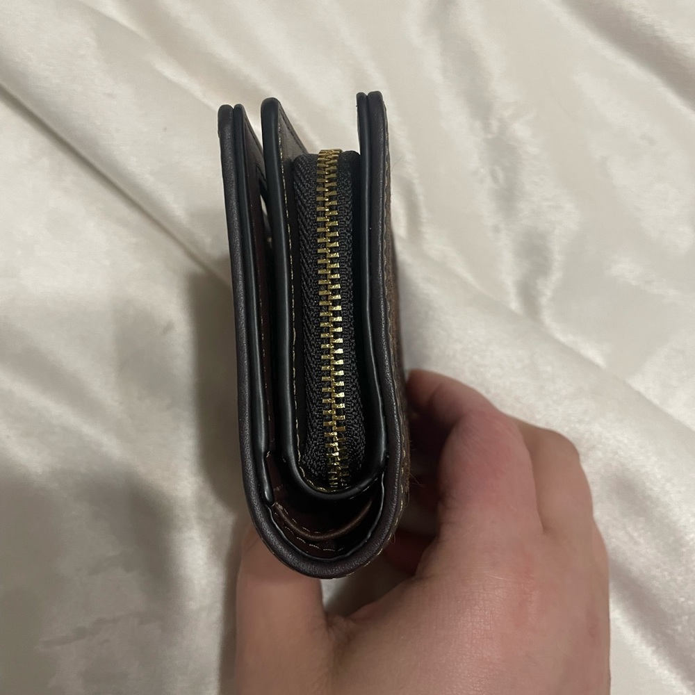 Coach Snap Wallet Brown Signature Chenille - Picture 4 of 10